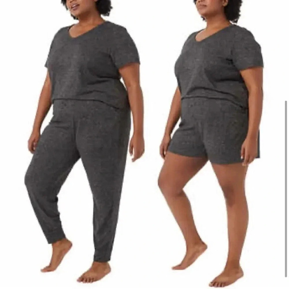 32 Degrees Ladies' 3-piece Lounge Set Black - Picture 1 of 6